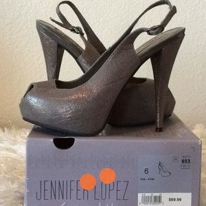 Jennifer Lopez Shiny/Glitter Heels